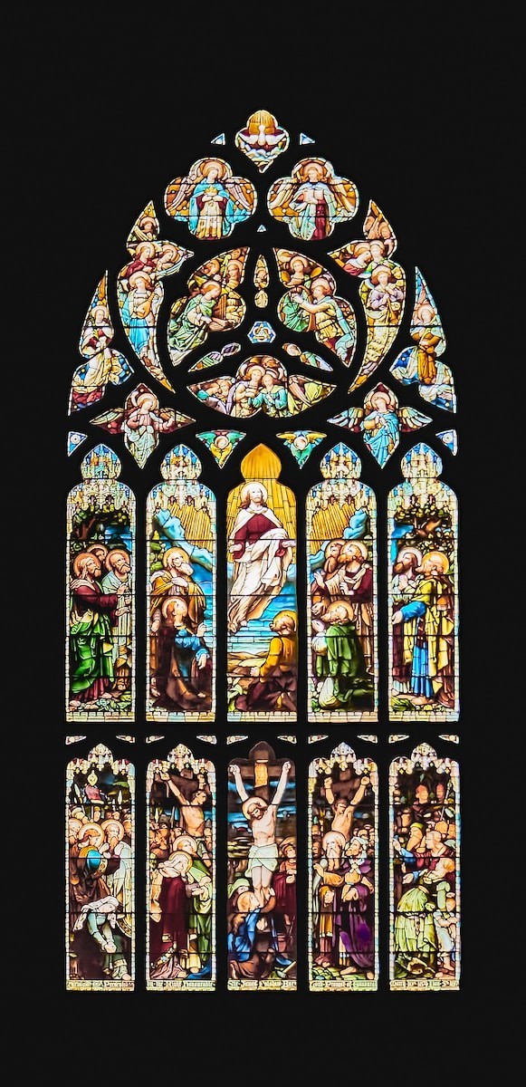 a stained glass window